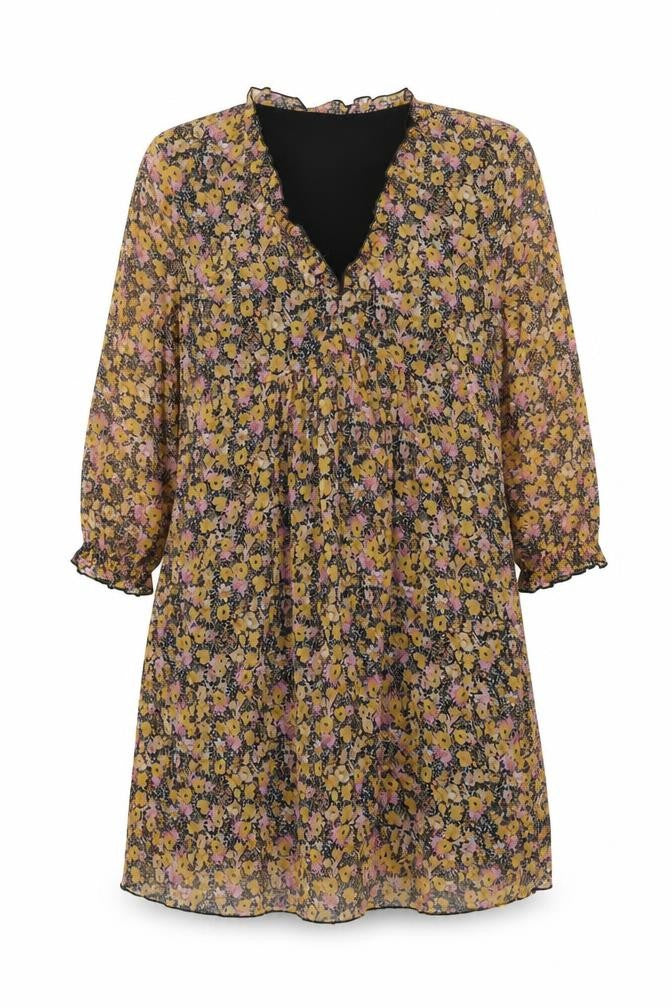 Zara Women's Multicoloured Floral Shift Dress M