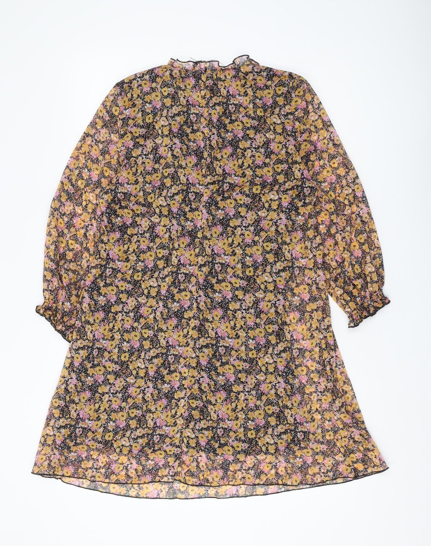Zara Women's Multicoloured Floral Shift Dress M