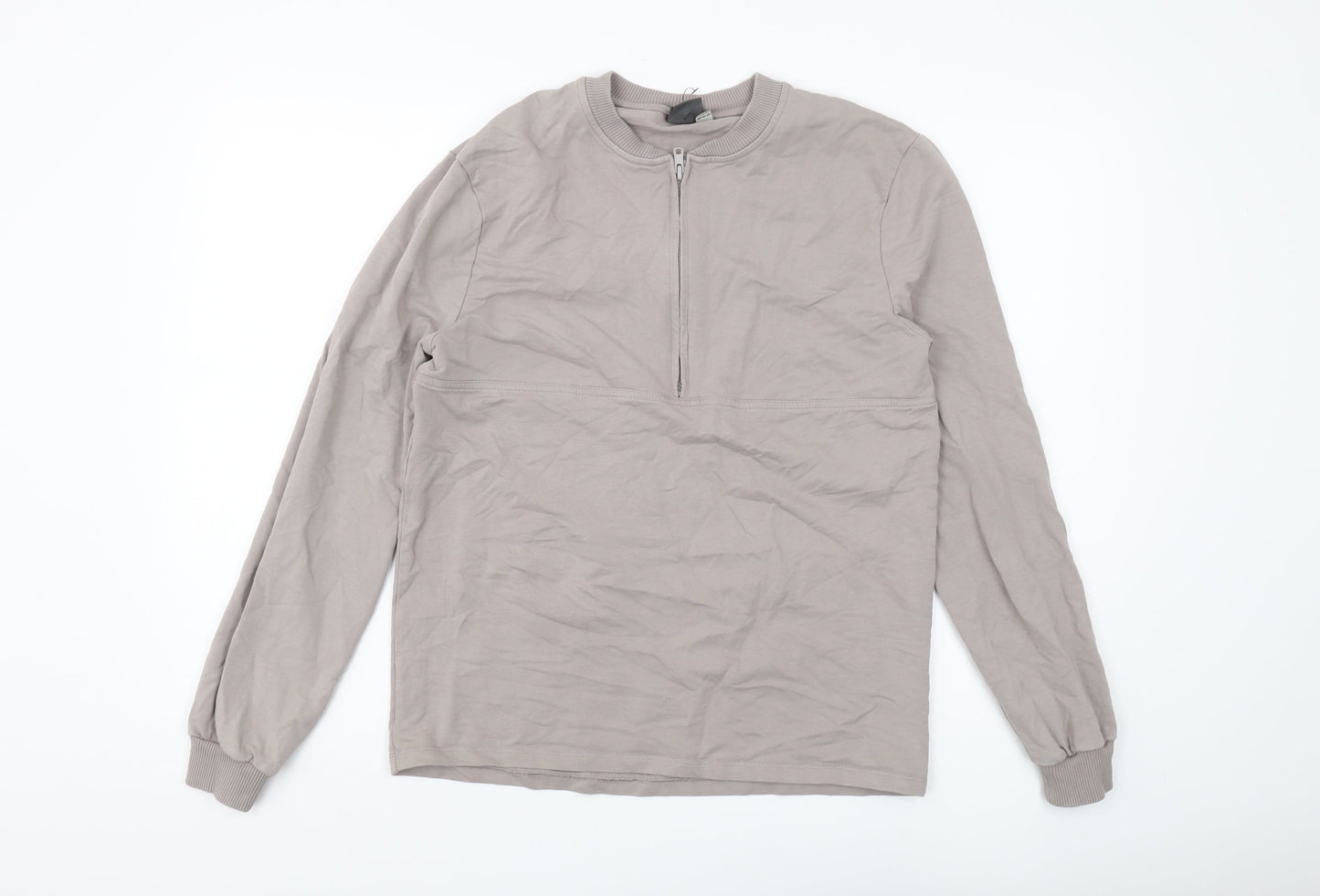 Mens UK Size L ASOS Grey 1/2 Zip Sweatshirt
