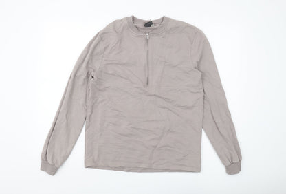 Mens UK Size L ASOS Grey 1/2 Zip Sweatshirt