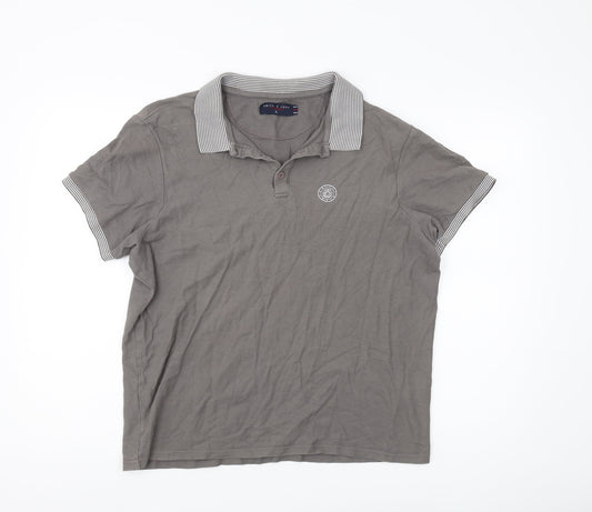 Smith & Jones Men's Grey Polo Shirt L Classic Summer