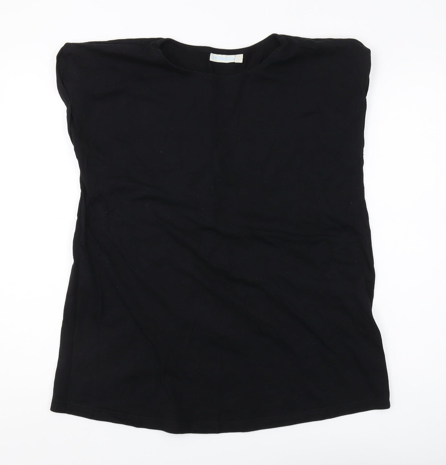 Womens UK Size M JoJo Maman Bébé Black Basic T-Shirt