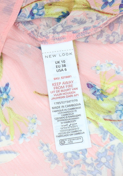 Womens UK Size 10 New Look Multicoloured Camisole Blouse