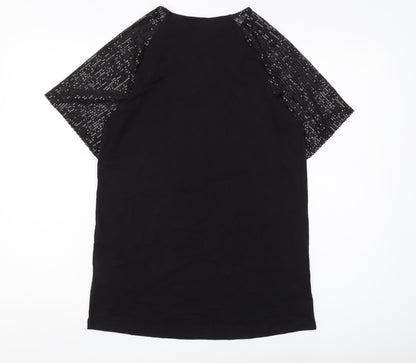 Womens UK Size 6 Lipsy Black  T-Shirt
