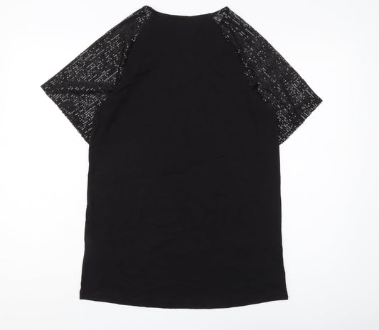 Womens UK Size 6 Lipsy Black  T-Shirt