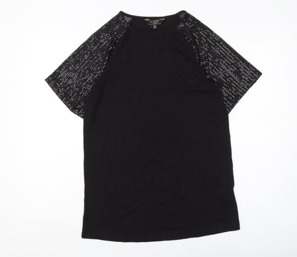Womens UK Size 6 Lipsy Black  T-Shirt