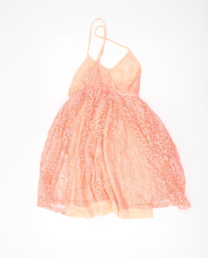 River Island Pink Lace Slip Dress Teens Size 6