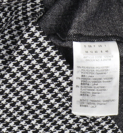 Oui Women's Black Houndstooth Pencil Dress Size 12