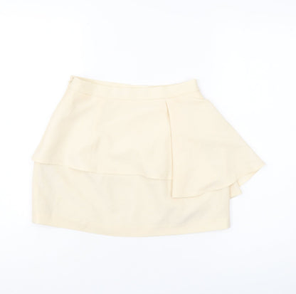 Forever 21 Women's Ivory Wrap Short Skirt, Size S