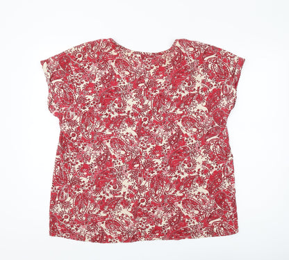 Womens UK Size 18 NEXT Red Basic Blouse