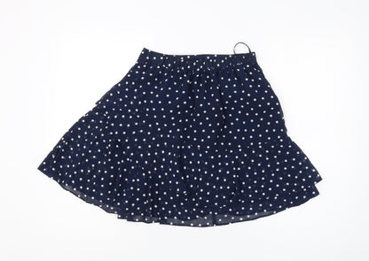 Marks and Spencer Women's Blue Polka Dot Wrap Skirt