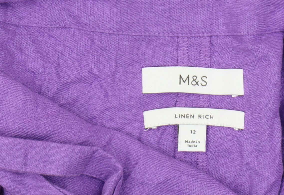 Womens UK Size 12 Marks and Spencer Purple Camisole Tank