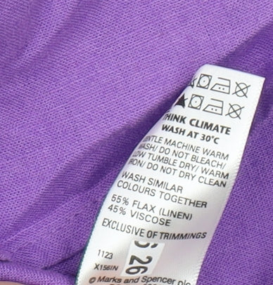 Womens UK Size 12 Marks and Spencer Purple Camisole Tank