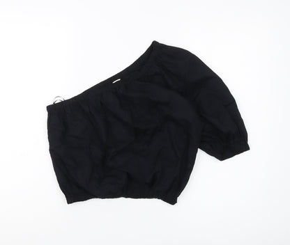 Womens UK Size 10 Marks and Spencer Black Basic Blouse