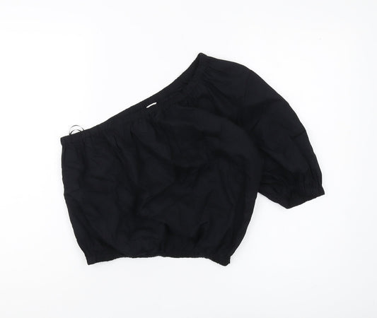 Womens UK Size 10 Marks and Spencer Black Basic Blouse