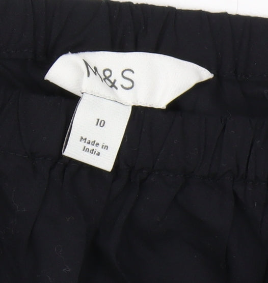 Womens UK Size 10 Marks and Spencer Black Basic Blouse