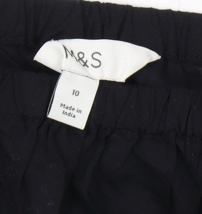Womens UK Size 10 Marks and Spencer Black Basic Blouse