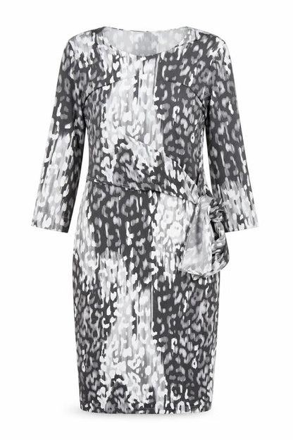 Marks and Spencer Women Grey Geometric Pencil Dress Size 8