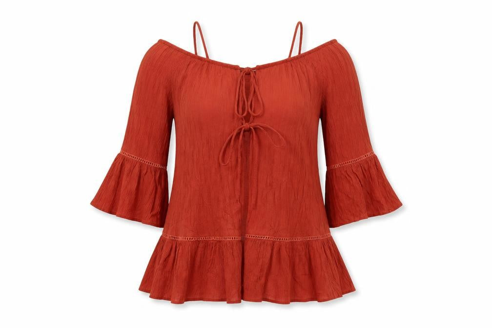 Womens UK Size UK 10 Miss Selfridge Red Camisole Blouse