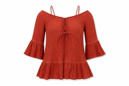 Womens UK Size UK 10 Miss Selfridge Red Camisole Blouse