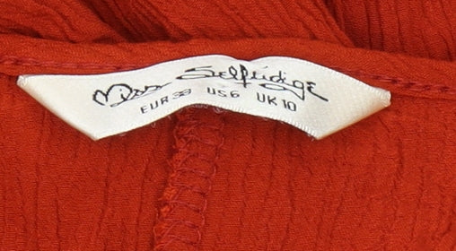 Miss Selfridge Women's Red Camisole Blouse UK 10