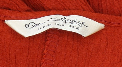 Miss Selfridge Women's Red Camisole Blouse UK 10