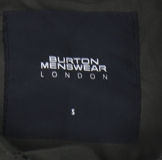 Mens UK Size S Burton Menswear Green Bomber Jacket