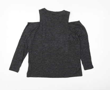 Womens UK Size 10 Zara Black Basic Blouse