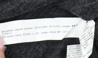 Womens UK Size 10 Zara Black Basic Blouse