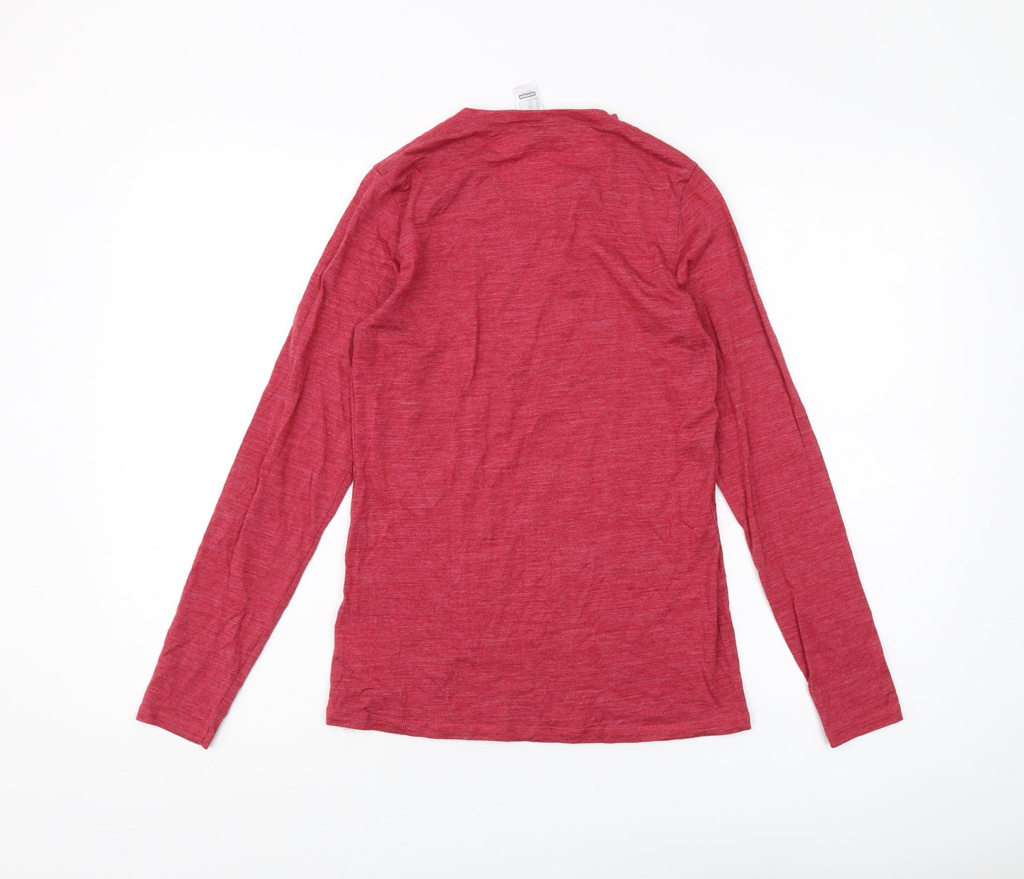 Decathlon Women's Red V-Neck Long Sleeve T-Shirt Size S