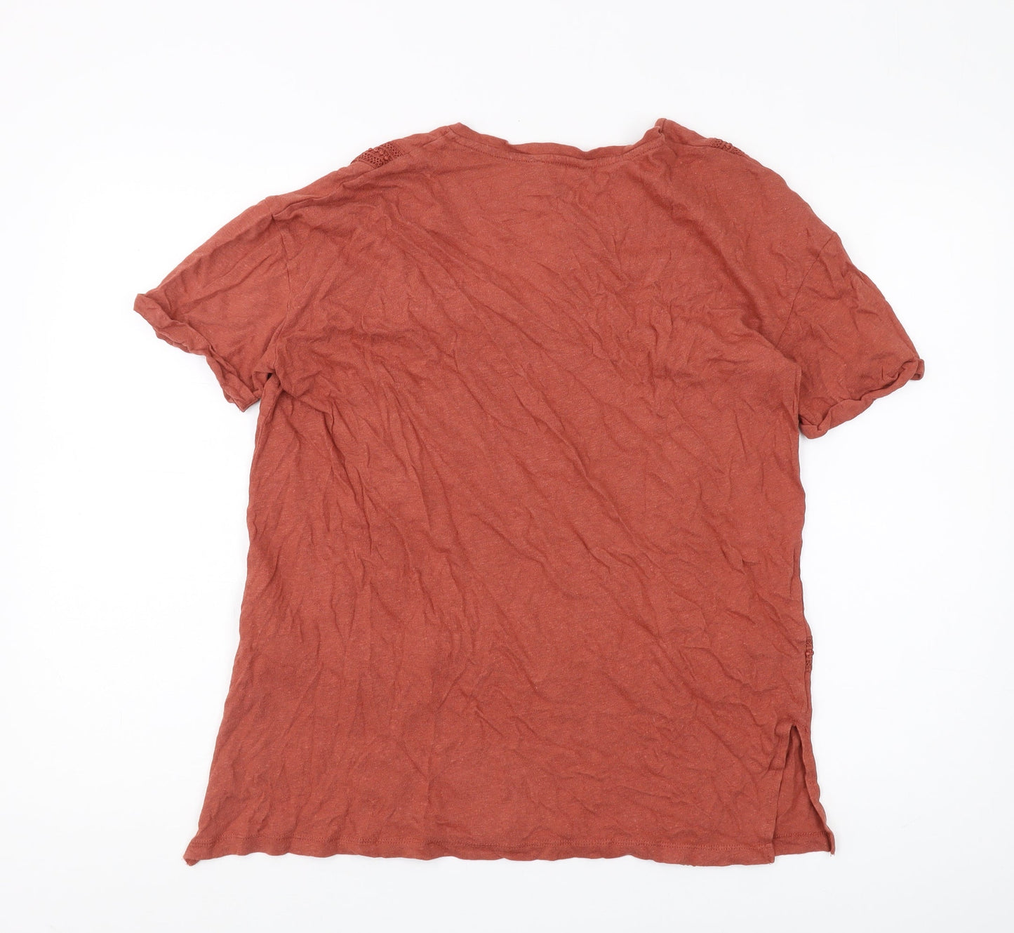 Womens UK Size M Long Tall Sally Red Basic T-Shirt