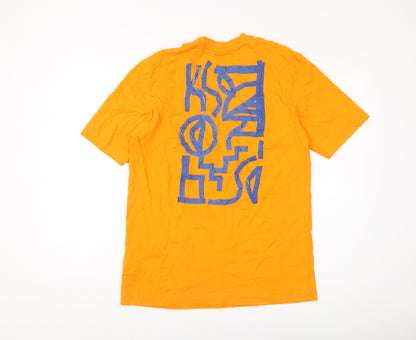 Zara Men's Orange Art Theme Regular Fit T-Shirt M