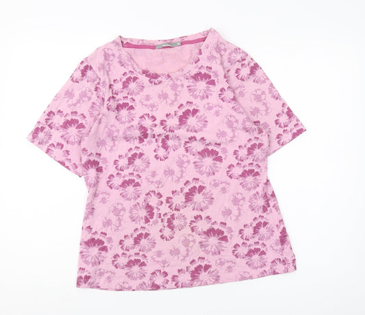 Peter Storm Women's Pink Floral T-Shirt Size 14