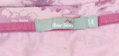 Peter Storm Women's Pink Floral T-Shirt Size 14