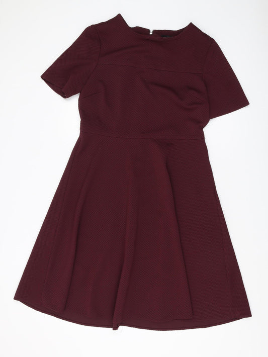 Debenhams Women's Red A-Line Dress, Size 14, Knee-Length