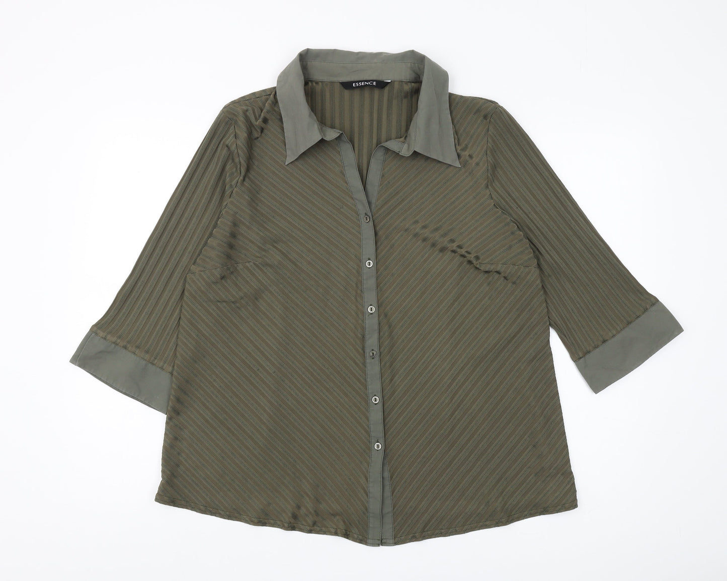 Womens UK Size 22 essence Green  Button-Up