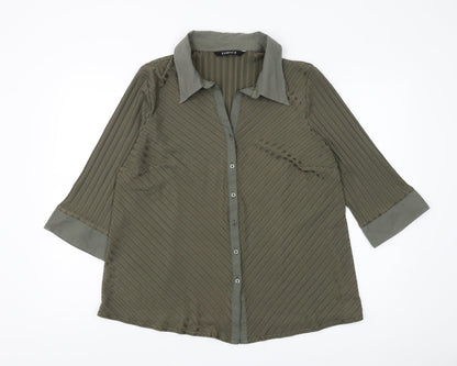 Womens UK Size 22 essence Green  Button-Up