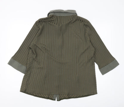 Womens UK Size 22 essence Green  Button-Up