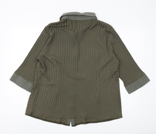 Womens UK Size 22 essence Green  Button-Up