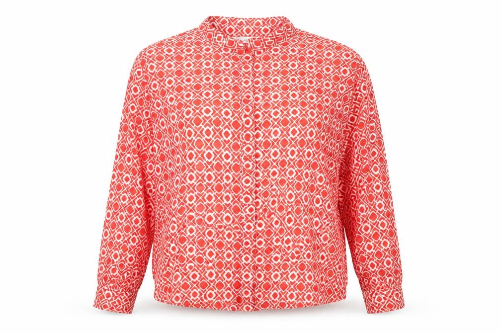 Womens UK Size 14 Marks and Spencer Red Basic Button-Up