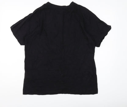 Marvel Men’s Black T-Shirt Large Crew Neck Classic