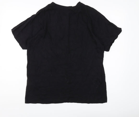 Marvel Men’s Black T-Shirt Large Crew Neck Classic