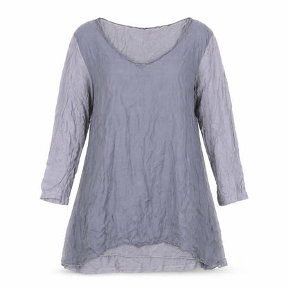 Womens UK Size M Phase Eight Grey Tunic Blouse