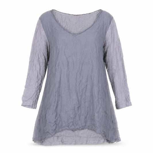 Womens UK Size M Phase Eight Grey Tunic Blouse
