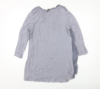 Womens UK Size M Phase Eight Grey Tunic Blouse