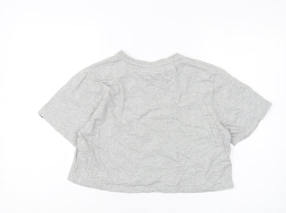 Womens UK Size 10 ellesse Grey Cropped T-Shirt