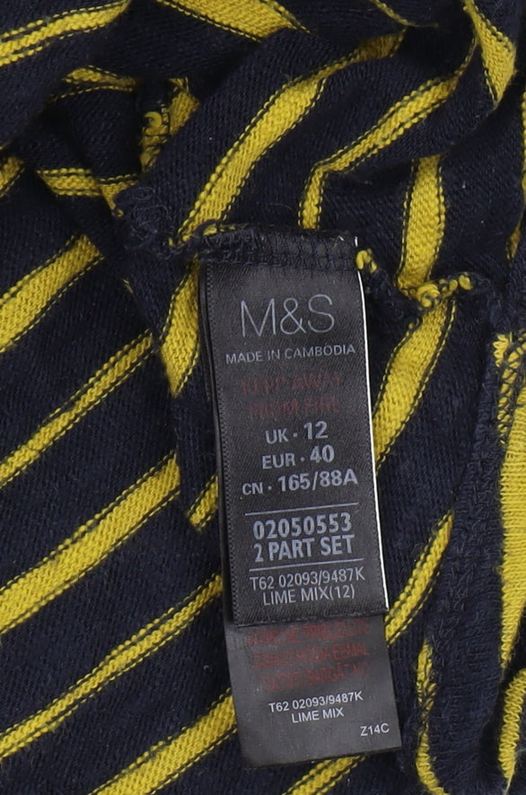 Womens UK Size 12 Marks and Spencer Multicoloured Basic Blouse