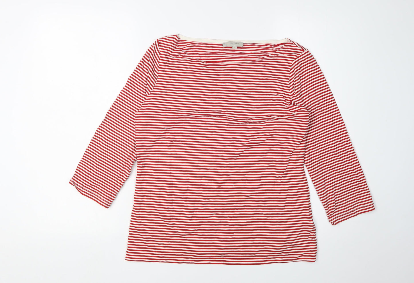 Womens UK Size L Hobbs Red Basic T-Shirt