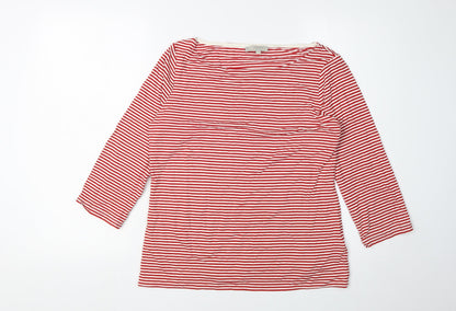 Womens UK Size L Hobbs Red Basic T-Shirt
