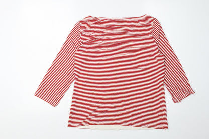 Womens UK Size L Hobbs Red Basic T-Shirt